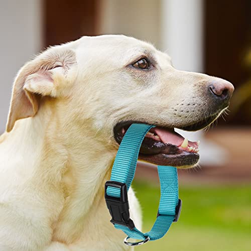 9 Pcs Adjustable Dog Collars Set for Litter (Retro Colors / Medium)