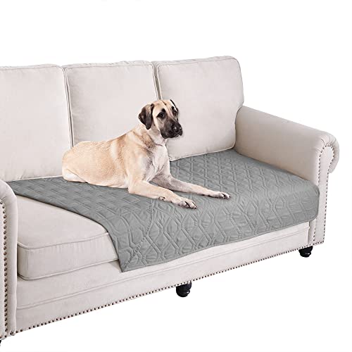 Waterproof Dog Bed Cover Pet Blanket for Furniture Bed Couch Sofa Reversible (40x70 Inch (Pack of 1) / Lightgrey)