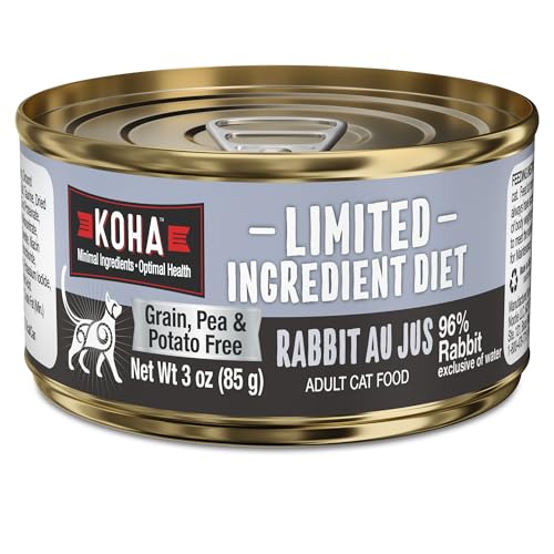 Limited Ingredient Diet Rabbit Pate Wet Cat Food (3 Ounce (Pack of 24))