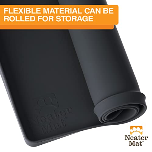 Neater Mat Cat & Dog Food Mat (16"L x 10"W / Midnight Black)
