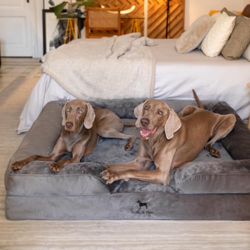XXL Dog Bed Orthopedic Memory Cooling Foam (Grey - VE / XX-Large)