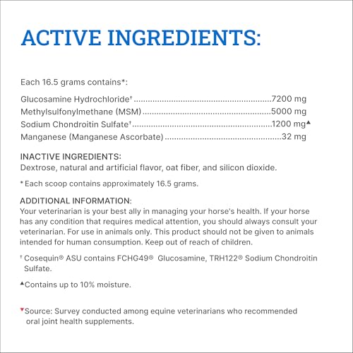 Nutramax Cosequin Optimized with MSM Joint Health Supplement for Horses (Powder)
