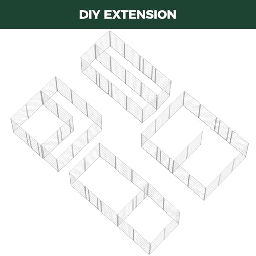 Homeplus Indoor Dog Playpen with Divider Connectors (White / 45"H)