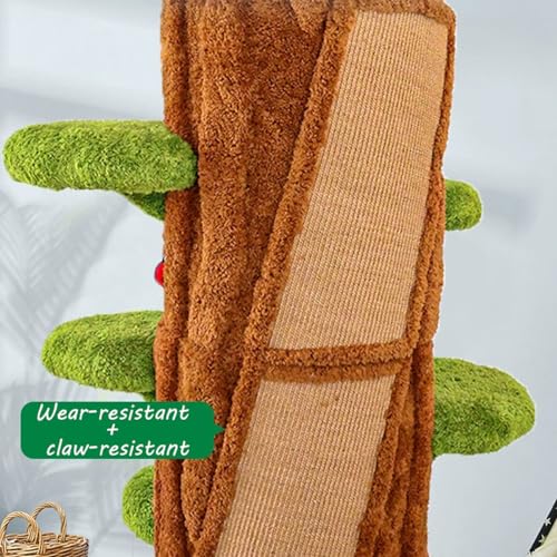 Cat Tree Tower for Large Cats All (Brown tree hole-90.55")