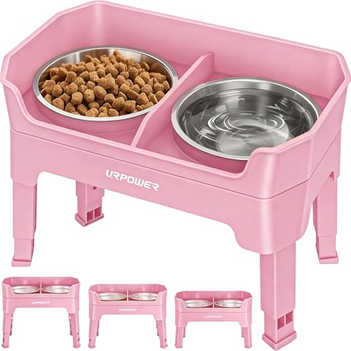 Elevated Dog Bowls (Pink / Large)