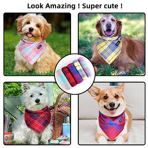 Spring Dog Bandana Small (orange&blue green / Small)
