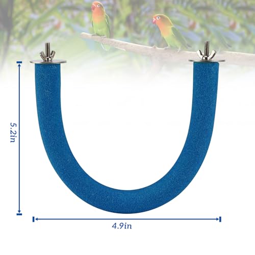 U Shaped Parrot Perch (Small / Blue)