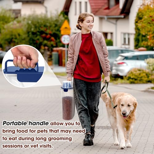 Large Cat Food Storage Container (Dark Blue / 6 Qt)