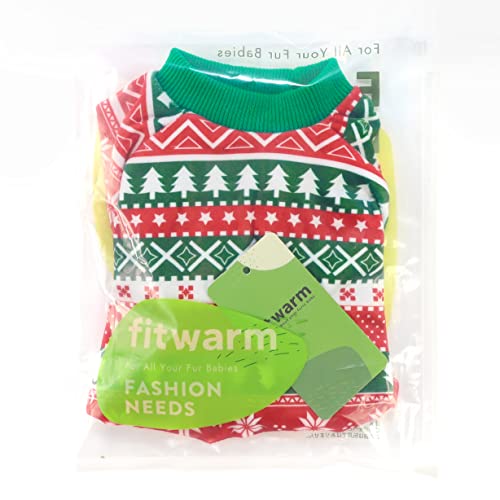 Dog Christmas Outfit (Christmas-Stripes / Medium)