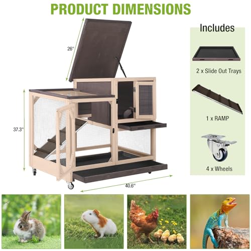 2 Story Rabbit Hutch with Chew