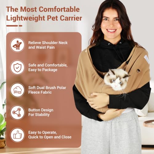 Dog Carrier Sling (Khaki / Medium)