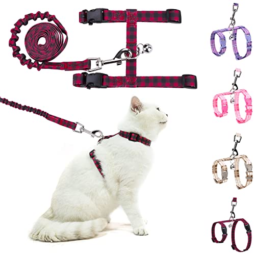 Cat Harness and Leash Set (Medium(Chest: 14"-22") / Red)