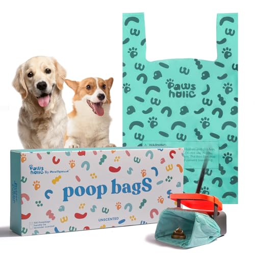 Dog Poop Bags with Handle (100 Count (Pack of 1) / Unscented)