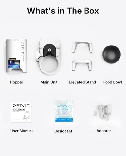 Automatic Cat Feeder with Camera (White with Single Food Hopper)