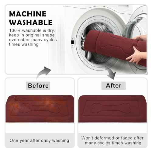 Medium Dog Bed Crate Mat 36 in Non (36.0"L x 23.0"W x 1.2"Th / Dark Red)