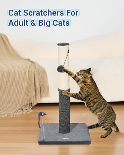 Tall Cat Scratching Post (29.5" / Smokey Gray)