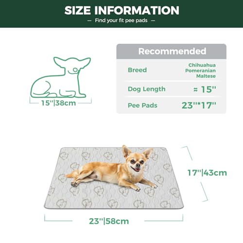 Washable Pee Pads for Dogs (Khaki / 17" x 23" (2 Packs))