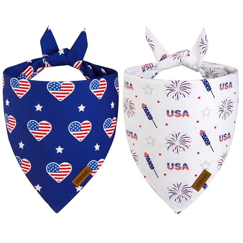4th of July Dog Bandanas (Small / 4th of July - red, white and blue)