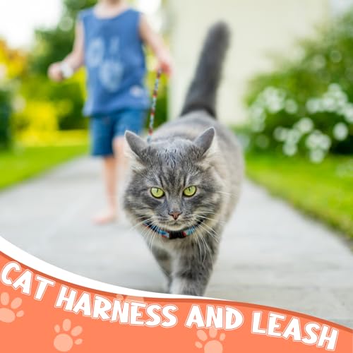 2 Pack Cat Harness and Leash Set Escape Proof Adjustable Cat Harness (Bohemia)