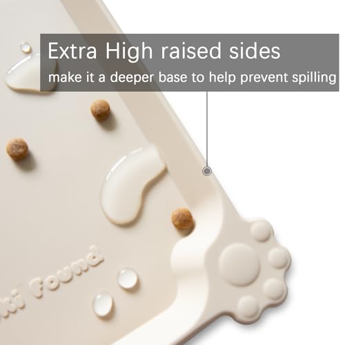 Large Silicone Pet Feeding Tray (24" x 16" / PapayaWhip)