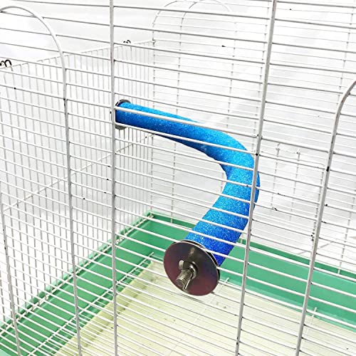 3 PCS Bird Perch Stand Toys Set Wooden Parrot Stand Platform Grinding Paw Trim Beak Nail Stick Cage Accessories Exercise Toys for Small and Medium Birds Parakeet Budgie Cockatiel Cockatoo