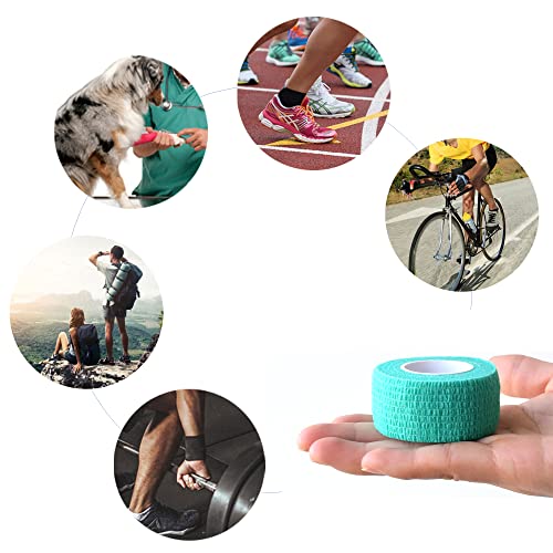 1 Inch Self Adhesive Bandage Wrap (1 Inch / Middle Green)