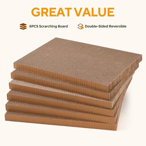 Cat Scratcher Box with 6PCS Cat Scratching Board