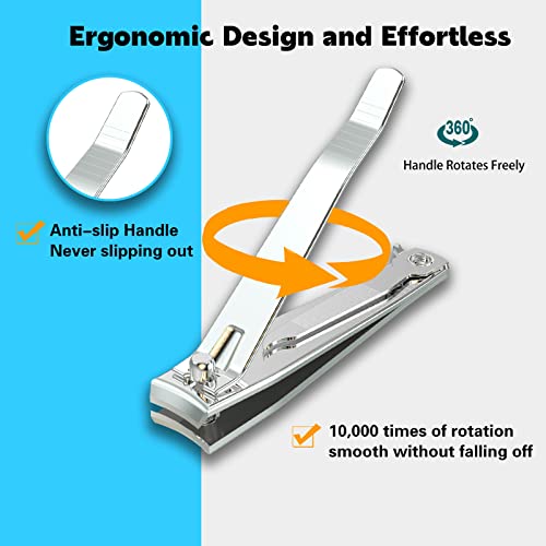 2PCS Silvery Nail Clippers Set (Silver)