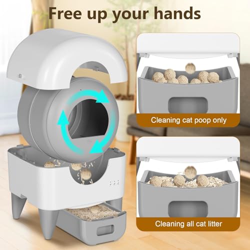 Automatic Litter Box (white & grey)
