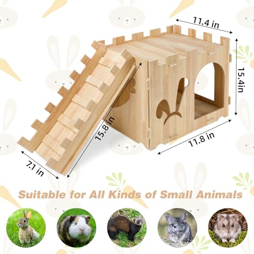 Wooden Rabbit Castle with Ramp (Rabbit Castle+Ramp)