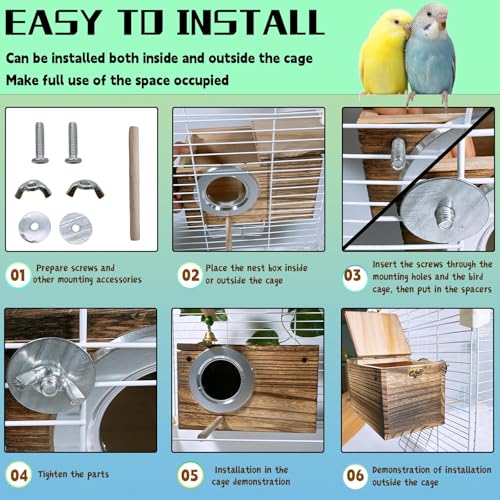 Parakeet Nesting Box (S: 7.87*4.72*4.72inch)