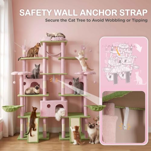 80 Inch Extra Large Flower Cat Tree w (Flower)
