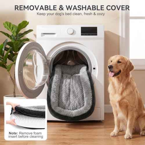 Orthopedic Dog Beds Large Sized Dog (Black / 45"l X 32"w X 7.5"th)