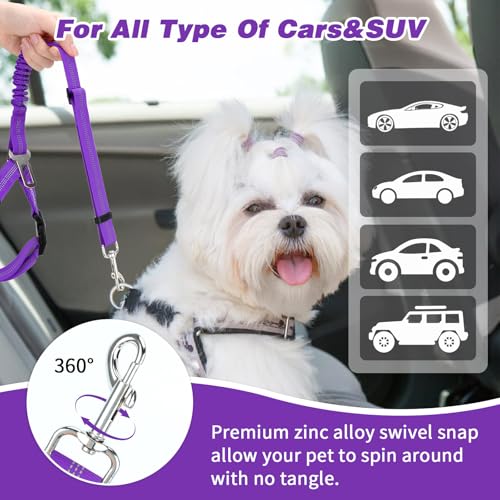 Dog Seat Belt for Car (Purple)