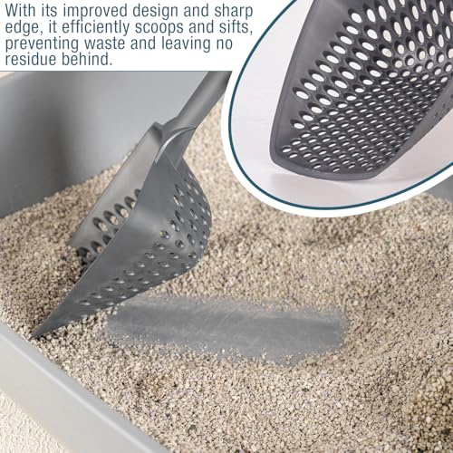 Set of 1 Fine Mesh Cat Litter Scoop with Small Holes (Set of 1 / Black)