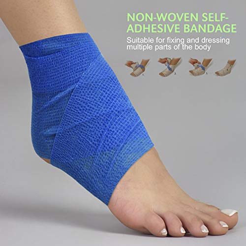 12PCS Self Adhesive Bandage (Blue)