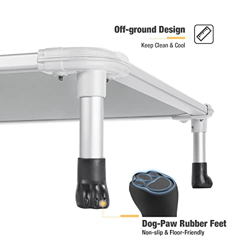 Chew Proof Elevated Dog Bed (Gray / 42.0"L x 30.0"W x 7.0"Th)