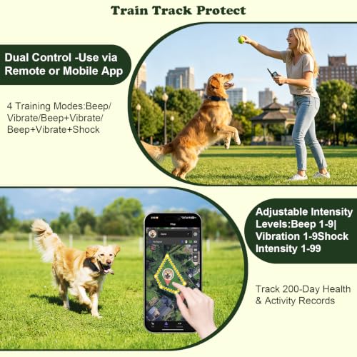 GPS Wireless Dog Collar Fence System & Training Collar