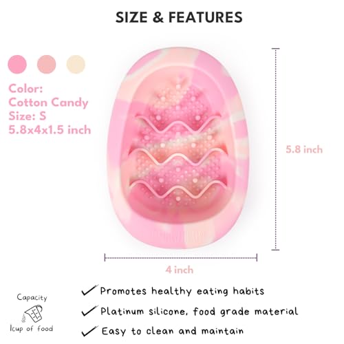 Dog & Cat Lick Mat Bowl with Suction Cups (Cotton Candy / Small)