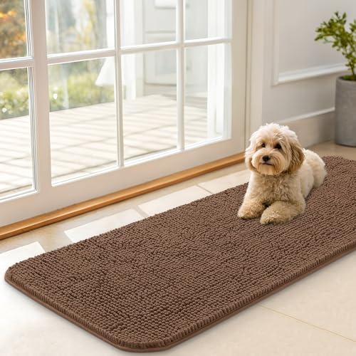 Dog Door Mat for Muddy Paws 47x17 (Mocha / 47" X 17")