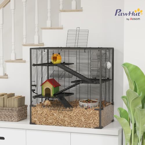 Large Hamster Cage with 9" Deep Tempered Glass Bottom (30.9"L x 19.1"W x 31.5"H)
