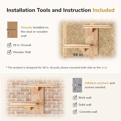 Cat Wall Shelves (Sisal mat)
