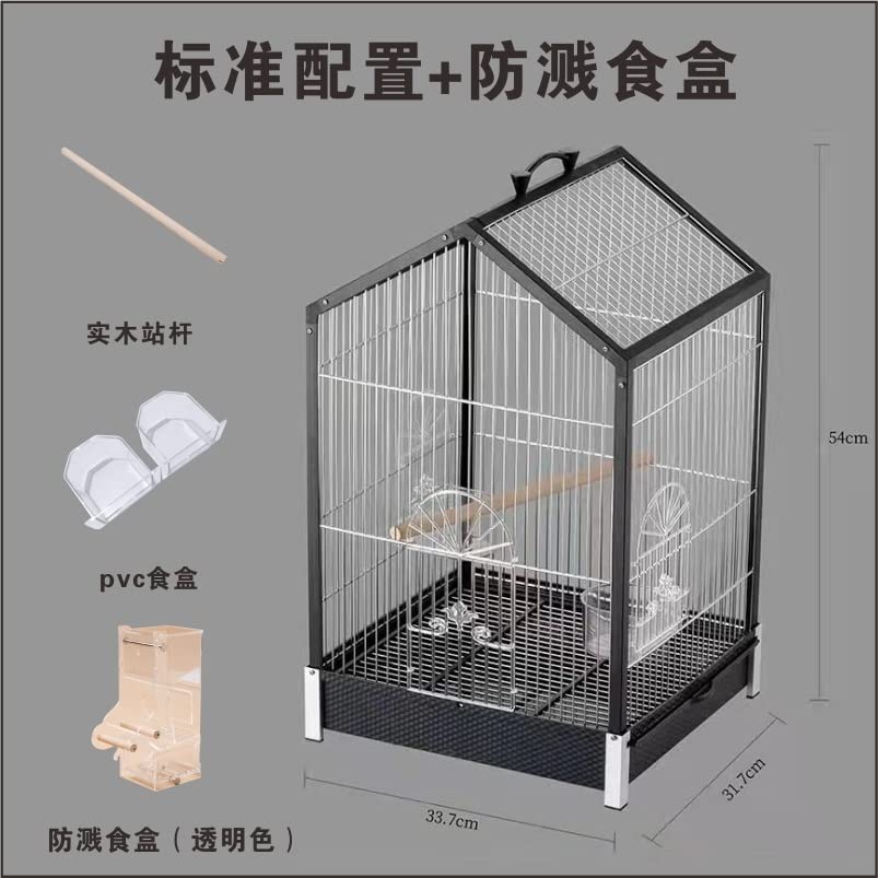 Large Holder Bird Cage Metal Stainless Steel Parrot Bird Cage Luxury Birdhouse Bird Cage for Outdoor Cage (Style 2)