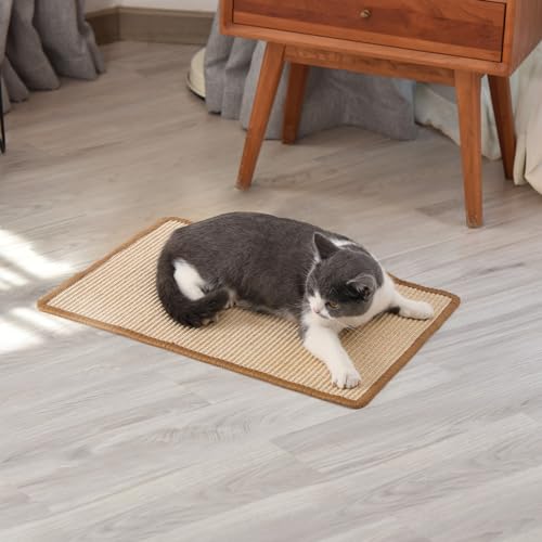 Cat Scratcher Mat (Beige-23.6 x 15.7 Inch)