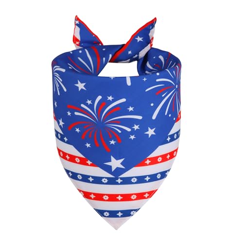 4th of July Dog Bandana (4th of July - Red White and Blue / X-Large)