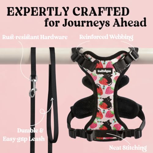 Cat Harness and Leash Set (Xs / Berry Pounce)