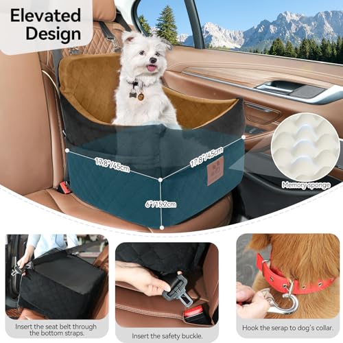 Dog Car Seat for Small (Black/Coffee)
