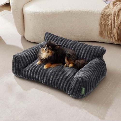 Cute Couch Bed for Pets (30.0"L x 20.0"W x 10.0"Th / Grey)