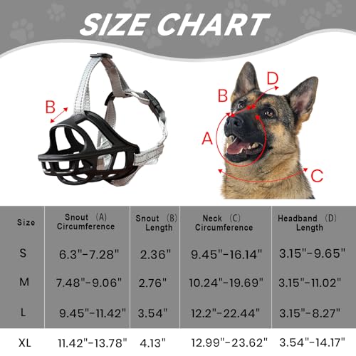 Dog Muzzle Basket Muzzle for Small Medium Large Dogs