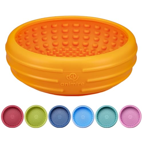 Dog Lick Bowl (L / Orange)